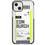 Personalised Edinburgh Boarding Pass Custom Phone Case iPhone 13 Mini / Black Impact Case Blanc Space