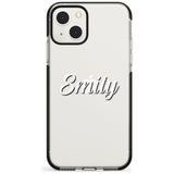 Personalised Clear Text  1B Custom Phone Case iPhone 13 Mini / Black Impact Case Blanc Space