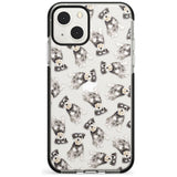 Miniature Schnauzer Watercolour Dog Pattern Phone Case iPhone 13 Mini / Black Impact Case Blanc Space