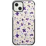 Violet Floral Pattern Design - Cream