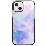 Light Blue Galaxy Pattern Design Phone Case iPhone 13 Mini / Black Impact Case Blanc Space