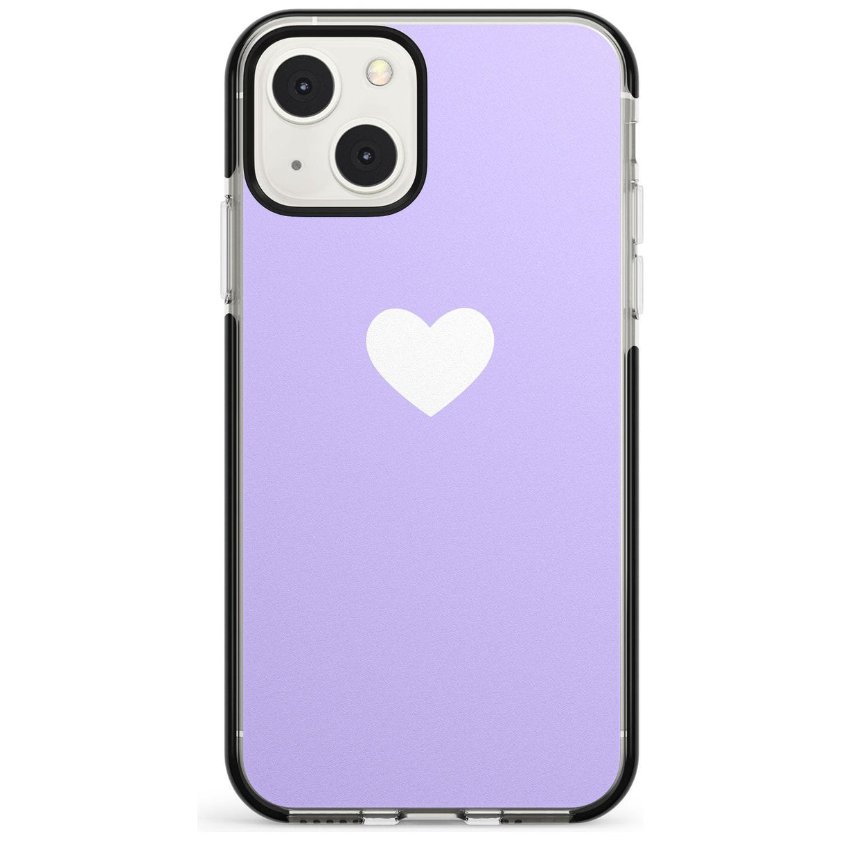 Single Heart White & Pale Purple