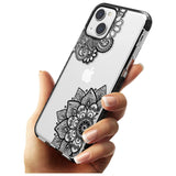 Black Henna Florals Black Impact Phone Case for iPhone 13 & 13 Mini