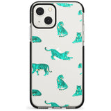 Turquoise Tiger Jungle Cat Pattern