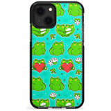 Frog Booty Kawaii Pattern Black Impact Phone Case for iPhone 13 & 13 Mini