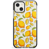 Lemon Pattern Black Impact Phone Case for iPhone 13 & 13 Mini