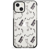 Eyelash Makeup Pattern Phone Case iPhone 13 Mini / Black Impact Case Blanc Space