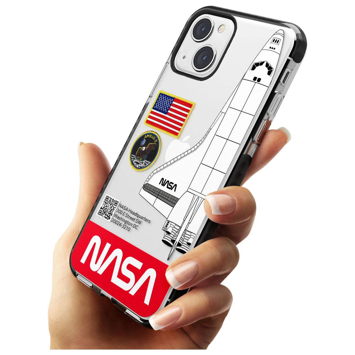 NASA Apollo 11 Black Impact Phone Case for iPhone 13 & 13 Mini