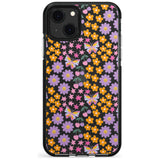 Botanical Bombardment Black Impact Phone Case for iPhone 13 & 13 Mini