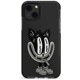 Faded Feline Black Impact Phone Case for iPhone 13 & 13 Mini