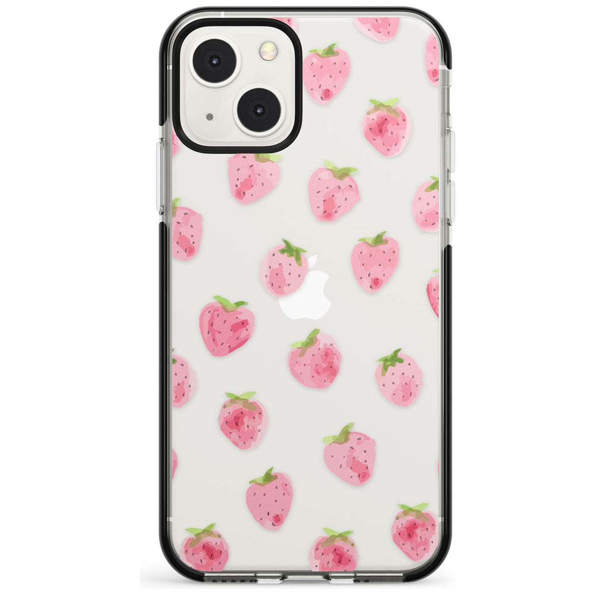 Classic Strawberry Phone Case iPhone 13 Mini / Black Impact Case Blanc Space