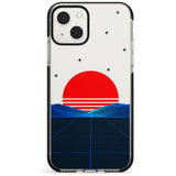 Japanese Sunset Vaporwave Black Impact Phone Case for iPhone 13 & 13 Mini