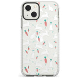 White Bunnies and Carrots Impact Phone Case for iPhone 13 & 13 Mini