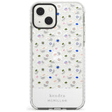 Personalised Grey & White Daisies Floral Design Custom Phone Case iPhone 13 Mini / Impact Case Blanc Space