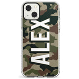 Personalised Classic Green Camo Custom Phone Case iPhone 13 Mini / Impact Case Blanc Space