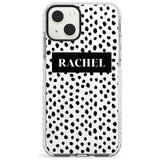 Personalised Black Bar & Dots Custom Phone Case iPhone 13 Mini / Impact Case Blanc Space