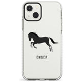 Personalised Black Horse Impact Phone Case for iPhone 13 & 13 Mini