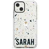 Personalised Terrazzo - Blue, Pink, Brown Custom Phone Case iPhone 13 Mini / Impact Case Blanc Space