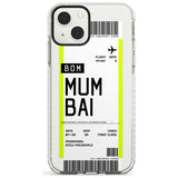 Personalised Mumbai Boarding Pass Custom Phone Case iPhone 13 Mini / Impact Case Blanc Space