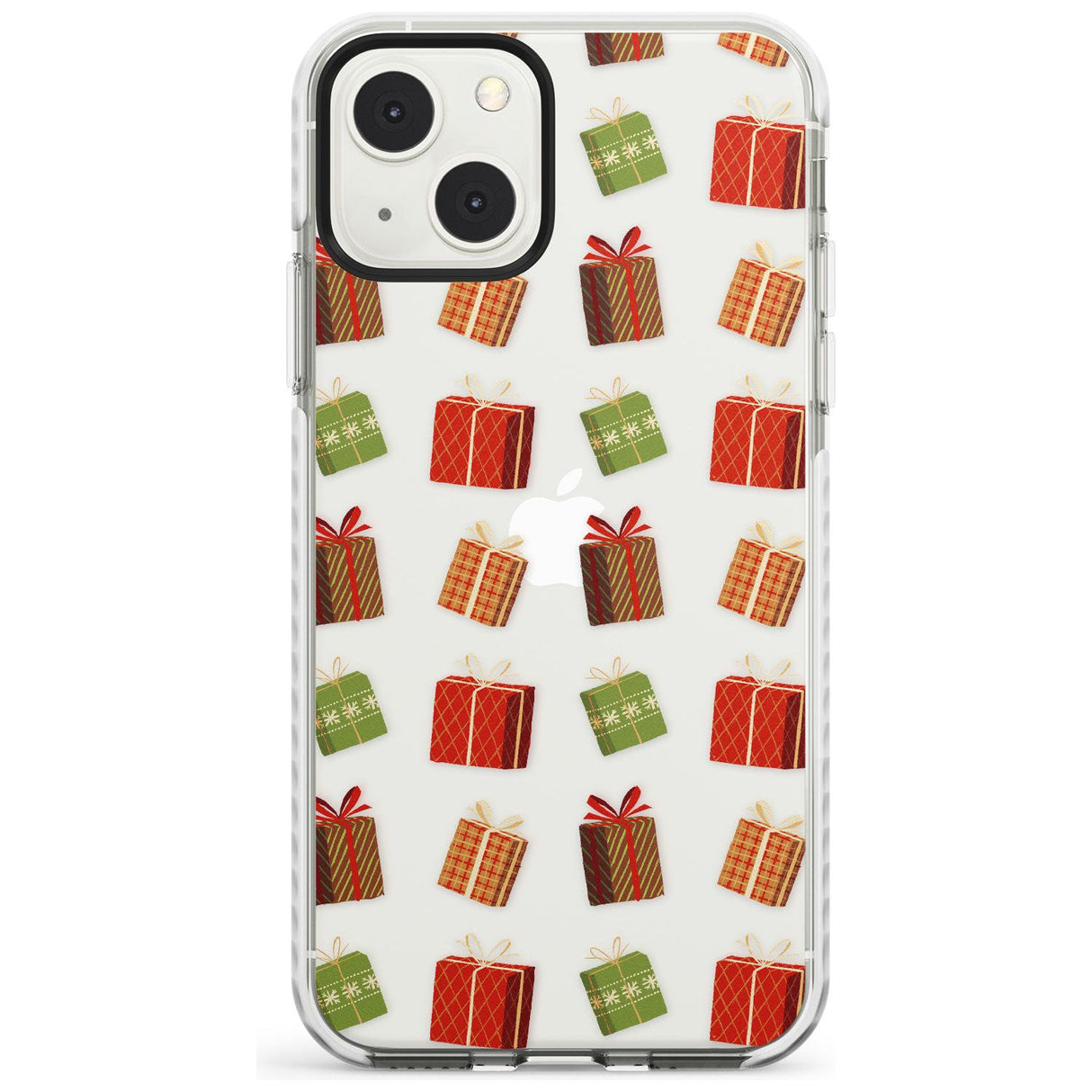 Christmas Presents Pattern Phone Case iPhone 13 Mini / Impact Case Blanc Space