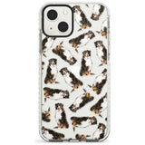 Bernese Mountain Dog Watercolour Dog Pattern Phone Case iPhone 13 Mini / Impact Case Blanc Space