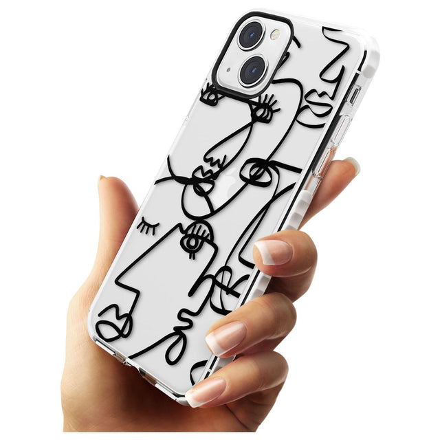 Abstract Continuous Line Faces Black on Clear Phone Case iPhone 15 Pro Max / Black Impact Case,iPhone 15 Plus / Black Impact Case,iPhone 15 Pro / Black Impact Case,iPhone 15 / Black Impact Case,iPhone 15 Pro Max / Impact Case,iPhone 15 Plus / Impact Case,iPhone 15 Pro / Impact Case,iPhone 15 / Impact Case,iPhone 15 Pro Max / Magsafe Black Impact Case,iPhone 15 Plus / Magsafe Black Impact Case,iPhone 15 Pro / Magsafe Black Impact Case,iPhone 15 / Magsafe Black Impact Case,iPhone 14 Pro Max / Black Impact Cas