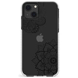 Black Henna Florals Impact Phone Case for iPhone 13 & 13 Mini