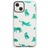 Turquoise Tiger Jungle Cat Pattern