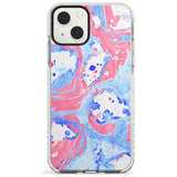 Pink, Blue & White Marbled Paper Pattern