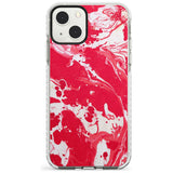 Red & White - Marbled Paper