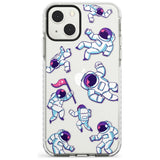 Astronaut Pattern Phone Case iPhone 13 Mini / Impact Case Blanc Space