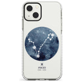 Pisces Zodiac Transparent Design - Blue