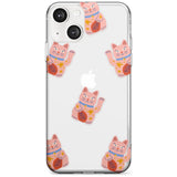 Waving Cat Pattern Slim Phone Case for iPhone 13 & 13 Mini