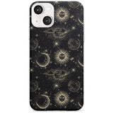 Large Suns, Moons & Clouds Astrological Phone Case iPhone 13 / Clear Case,iPhone 13 Mini / Clear Case,iPhone 14 / Clear Case,iPhone 14 Plus / Clear Case Blanc Space