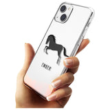 Personalised Black Horse Slim Phone Case for iPhone 13 & 13 Mini