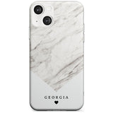 Personalised White Marble Custom Phone Case iPhone 13 / Clear Case,iPhone 13 Mini / Clear Case,iPhone 14 / Clear Case,iPhone 14 Plus / Clear Case Blanc Space