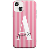 Personalised Pink on Pink Stripes Custom Phone Case iPhone 13 / Clear Case,iPhone 13 Mini / Clear Case,iPhone 14 / Clear Case,iPhone 14 Plus / Clear Case Blanc Space