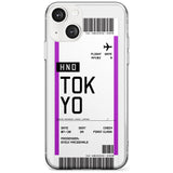 Personalised Tokyo Boarding Pass Custom Phone Case iPhone 13 / Clear Case,iPhone 13 Mini / Clear Case,iPhone 14 / Clear Case,iPhone 14 Plus / Clear Case Blanc Space