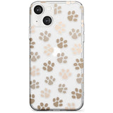 Paw Prints Phone Case iPhone 13 Mini / Clear Case,iPhone 13 / Clear Case,iPhone 14 Plus / Clear Case,iPhone 14 / Clear Case Blanc Space