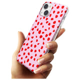 Red on Pink Dalmatian Polka Dot Spots