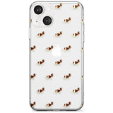 Cavalier King Charles Spaniel Pattern Clear Phone Case iPhone 13 / Clear Case,iPhone 13 Mini / Clear Case,iPhone 14 / Clear Case,iPhone 14 Plus / Clear Case Blanc Space