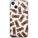 Cockapoo (Brown) Watercolour Dog Pattern Phone Case iPhone 13 / Clear Case,iPhone 13 Mini / Clear Case,iPhone 14 / Clear Case,iPhone 14 Plus / Clear Case Blanc Space