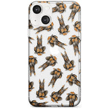 Doberman Watercolour Dog Pattern Phone Case iPhone 13 / Clear Case,iPhone 13 Mini / Clear Case,iPhone 14 / Clear Case,iPhone 14 Plus / Clear Case Blanc Space