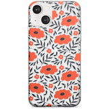 Red Poppy Transparent Floral