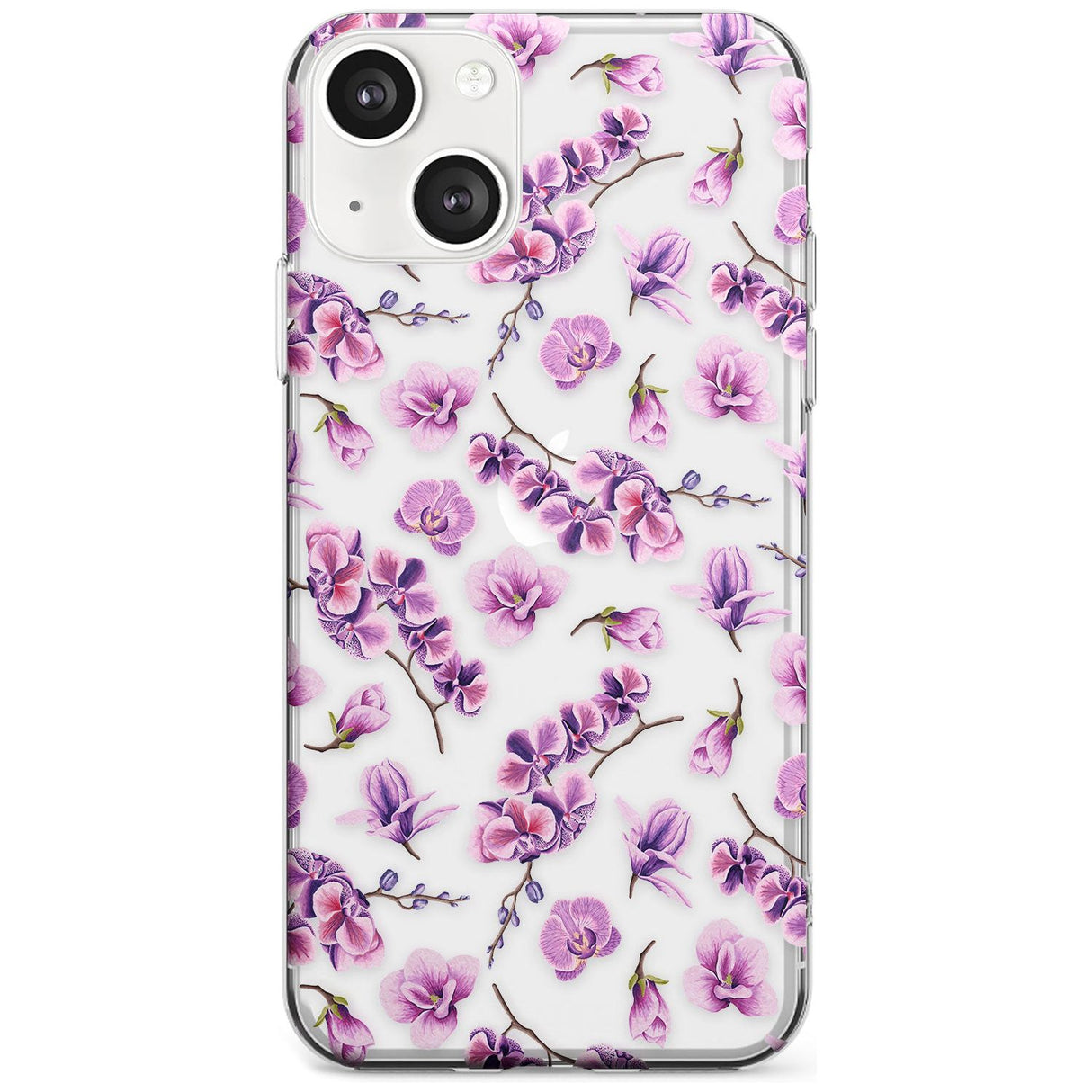 Purple Orchids Transparent Floral