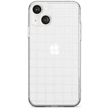 Simplistic Large Grid Pattern White (Transparent)