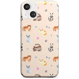 Cats with Toys Phone Case iPhone 13 / Clear Case,iPhone 13 Mini / Clear Case,iPhone 14 / Clear Case,iPhone 14 Plus / Clear Case Blanc Space