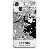 Map of Boston, Massachusetts Phone Case iPhone 13 / Clear Case,iPhone 13 Mini / Clear Case,iPhone 14 / Clear Case,iPhone 14 Plus / Clear Case Blanc Space