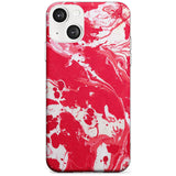 Red & White - Marbled Paper