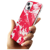 Red & White - Marbled Paper